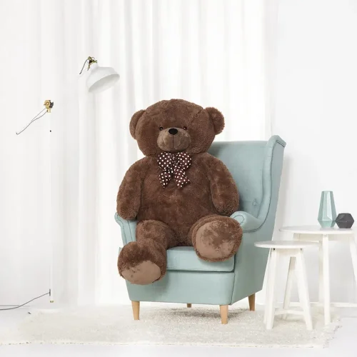 Teddyway Nomo Big Plush Teddy Bear Giant XXL, Soft Toy, 100 Cm, 39 Inches, 3.3 Feet, Dark Brown - Teddyway