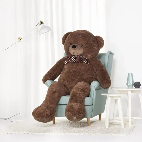 Teddyway Nomo Big Plush Teddy Bear Giant XXL, Soft Toy, 100 Cm, 39 Inches, 3.3 Feet, Dark Brown - Teddyway
