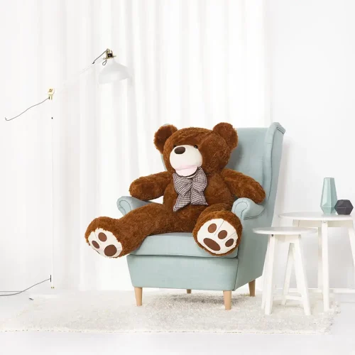 Teddyway Bobo Big Plush Teddy Bear Giant XXL, Soft Toy, 100 Cm, 39 Inches, 3.3 Feet, Light Brown - Teddyway