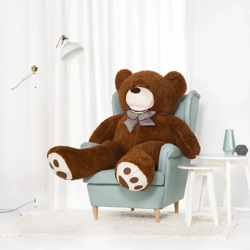 Teddyway Bobo Big Plush Teddy Bear Giant XXL, Soft Toy, 100 Cm, 39 Inches, 3.3 Feet, Light Brown - Teddyway