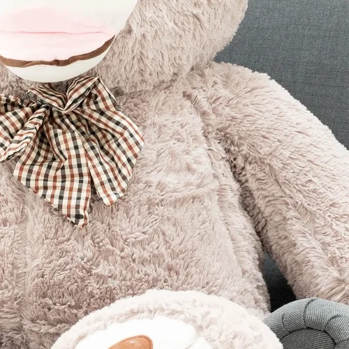 Teddyway Bobo Big Plush Teddy Bear Giant XXL, Soft Toy, 100 Cm, 39 Inches, 3.3 Feet, Grey - Teddyway