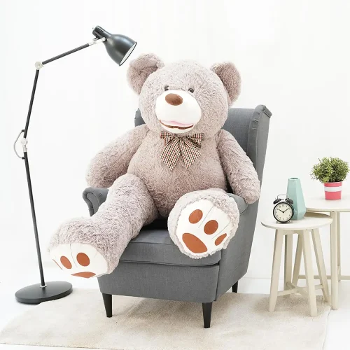 Teddyway Bobo Big Plush Teddy Bear Giant XXL, Soft Toy, 100 Cm, 39 Inches, 3.3 Feet, Light Brown - Teddyway