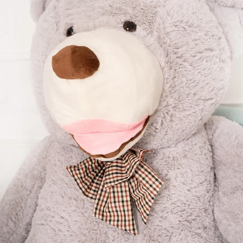 Teddyway Bobo Big Plush Teddy Bear Giant XXL, Soft Toy, 100 Cm, 39 Inches, 3.3 Feet, Grey - Teddyway