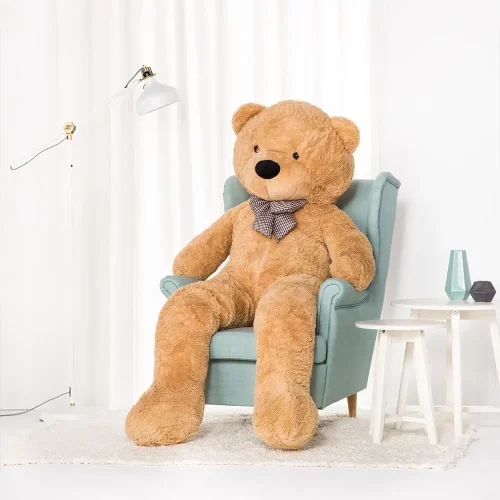 Teddyway Popo Big Plush Teddy Bear Giant XXL, Soft Toy, 100 Cm, 39 Inches, 3.3 Feet, Light Brown - Teddyway
