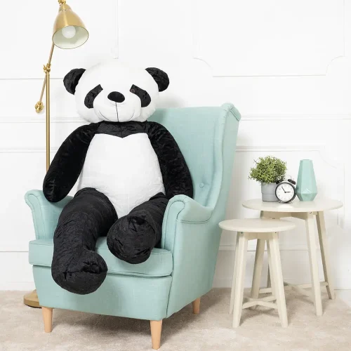 Teddyway Vovo Big Plush Panda Giant XXL, Soft Toy, 100 Cm, 39 Inches, 3.3 Feet, Black White - Teddyway