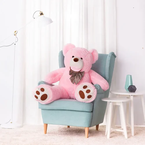 Teddyway Bobo Big Plush Teddy Bear Giant XXL, Soft Toy, 100 Cm, 39 Inches, 3.3 Feet, Light Brown - Teddyway