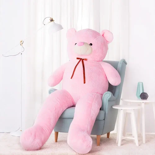 Big Plush Teddy Bear, Soft Toy, 100 Cm, 39 Inches, 3.3 Feet, Light Brown, Toto - Teddyway