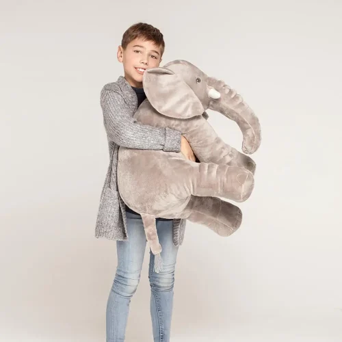 Teddyway Hogo Plush Elephant, Soft Toy, 70 Cm, 27 Inches, 2.3 Feet, Grey - Teddyway