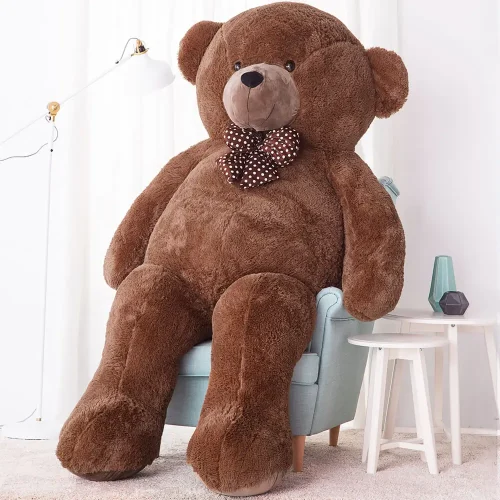 Teddyway Nomo Big Plush Teddy Bear Giant XXL, Soft Toy, 100 Cm, 39 Inches, 3.3 Feet, Dark Brown - Teddyway