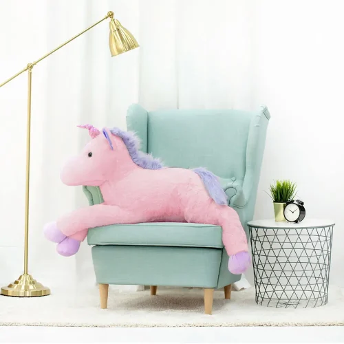 Teddyway Soso Plush Unicorn, Soft Toy, 70 Cm, 27 Inches, 2.3 Feet, Pink - Teddyway