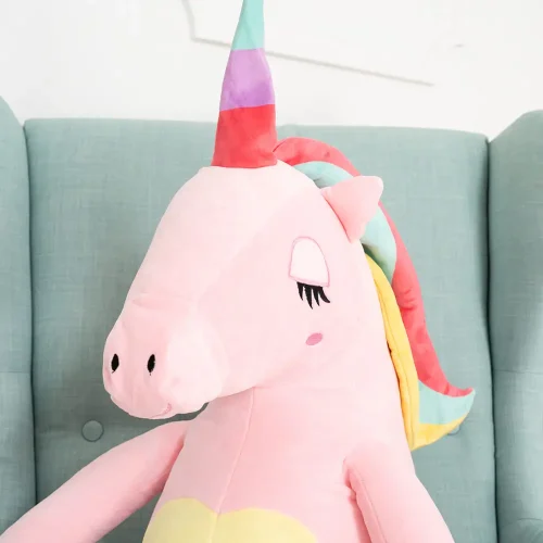 Teddyway Fefo Big Plush Unicorn Giant XXL, Soft Toy, 120 Cm, 47 Inches, 3.9 Feet, Pink - Teddyway