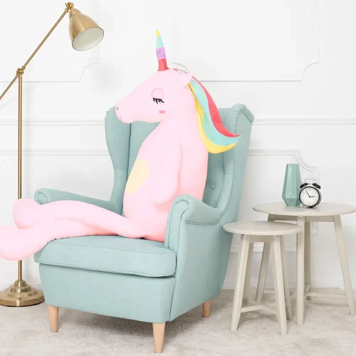 Teddyway Fefo Big Plush Unicorn Giant XXL, Soft Toy, 120 Cm, 47 Inches, 3.9 Feet, Pink - Teddyway