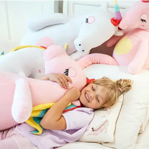 Teddyway Fefo Big Plush Unicorn Giant XXL, Soft Toy, 120 Cm, 47 Inches, 3.9 Feet, Pink - Teddyway