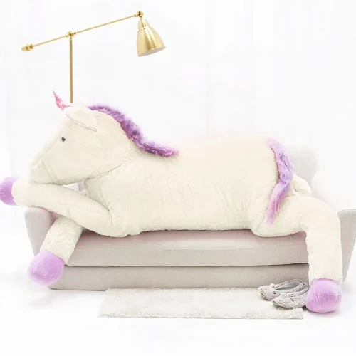 Teddyway Soso Plush Unicorn, Soft Toy, 70 Cm, 27 Inches, 2.3 Feet, Pink - Teddyway