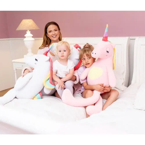 Teddyway Fefo Big Plush Unicorn Giant XXL, Soft Toy, 120 Cm, 47 Inches, 3.9 Feet, Pink - Teddyway