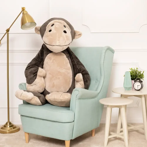 Teddyway Moto Plush Monkey, Soft Toy, 90 Cm, 35 Inches, 2.9 Feet, Dark Brown - Teddyway