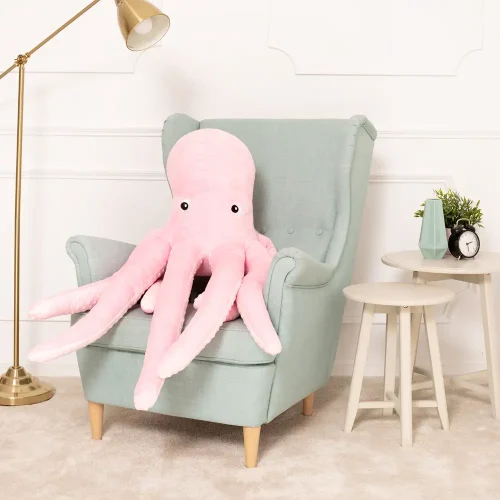 Teddyway Sodo Big Plush Squid Giant XXL, Soft Toy, 80 Cm, 31 Inches, 2.6 Feet, Blue - Teddyway