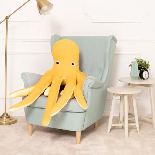 Teddyway Sodo Big Plush Squid Giant XXL, Soft Toy, 80 Cm, 31 Inches, 2.6 Feet, Blue - Teddyway