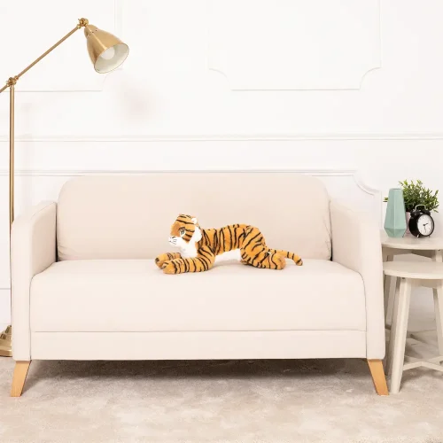 Teddyway Tino Plush Tiger, Soft Toy, 70 Cm, 27 Inches, 2.3 Feet, Yellow - Teddyway