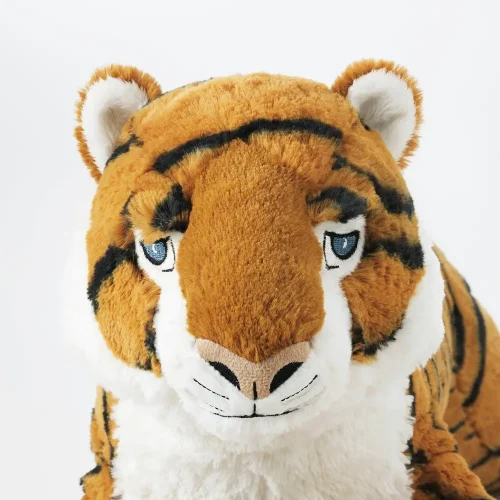 Teddyway Tino Plush Tiger, Soft Toy, 70 Cm, 27 Inches, 2.3 Feet, Yellow - Teddyway