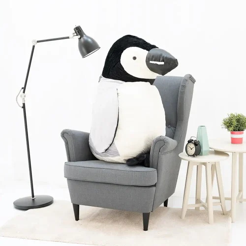 Teddyway Pipi Plush Penguin, Soft Toy, 40 Cm, 16 Inches, 1.3 Feet, Black White - Teddyway