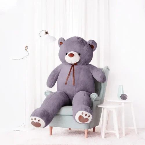 Big Plush Teddy Bear, Soft Toy, 100 Cm, 39 Inches, 3.3 Feet, Light Brown, Toto - Teddyway