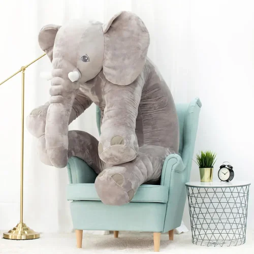 Teddyway Hogo Plush Elephant, Soft Toy, 70 Cm, 27 Inches, 2.3 Feet, Grey - Teddyway