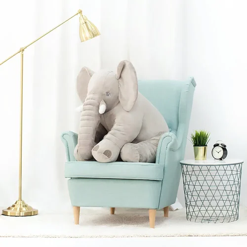 Teddyway Hogo Plush Elephant, Soft Toy, 70 Cm, 27 Inches, 2.3 Feet, Grey - Teddyway