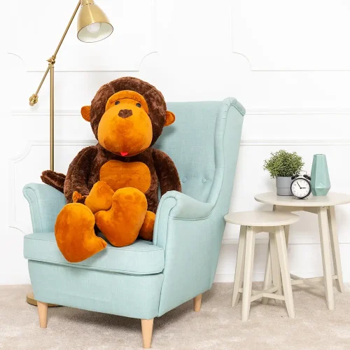 Teddyway Moko Plush Monkey, Soft Toy, 90 Cm, 35 Inches, 2.9 Feet, Brown - Teddyway