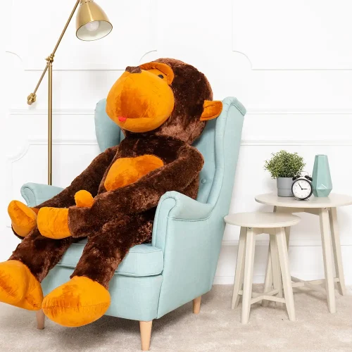 Teddyway Moko Plush Monkey, Soft Toy, 90 Cm, 35 Inches, 2.9 Feet, Brown - Teddyway