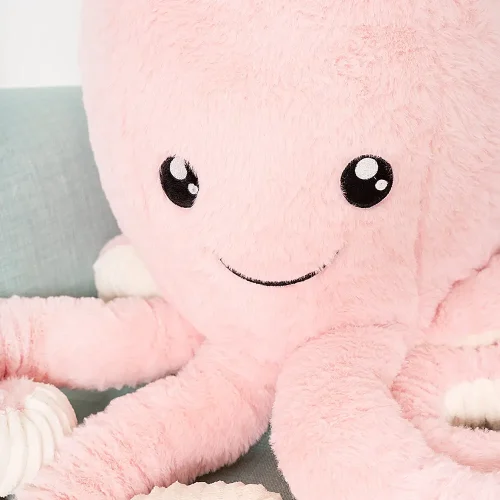 Opus Big Plush Octopus GIant XXL, Soft Toy, 80 Cm, 31 Inches, 2.6 Feet, Blue - Teddyway
