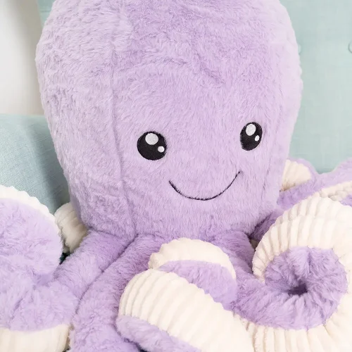 Opus Big Plush Octopus GIant XXL, Soft Toy, 80 Cm, 31 Inches, 2.6 Feet, Blue - Teddyway
