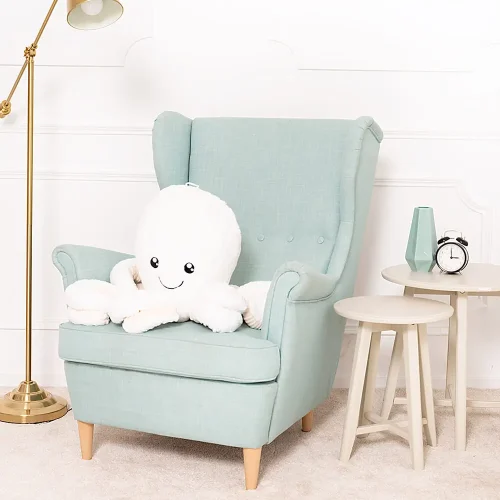 Opus Big Plush Octopus GIant XXL, Soft Toy, 80 Cm, 31 Inches, 2.6 Feet, Blue - Teddyway