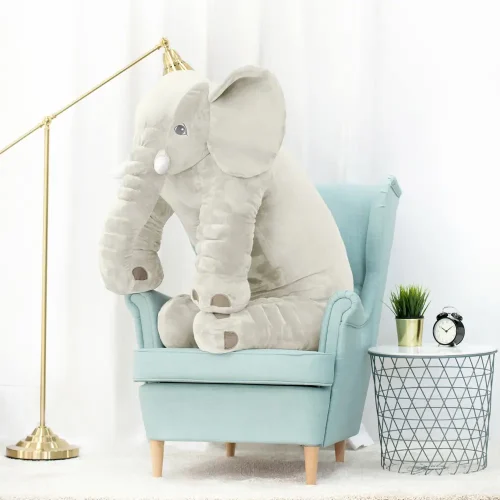 Teddyway Hogo Plush Elephant, Soft Toy, 70 Cm, 27 Inches, 2.3 Feet, Grey - Teddyway