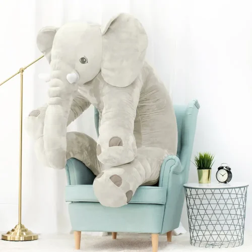Teddyway Hogo Plush Elephant, Soft Toy, 70 Cm, 27 Inches, 2.3 Feet, Grey - Teddyway