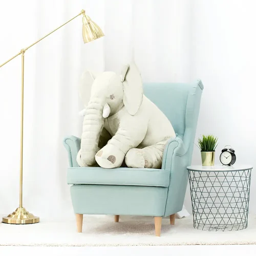 Teddyway Hogo Plush Elephant, Soft Toy, 70 Cm, 27 Inches, 2.3 Feet, Grey - Teddyway