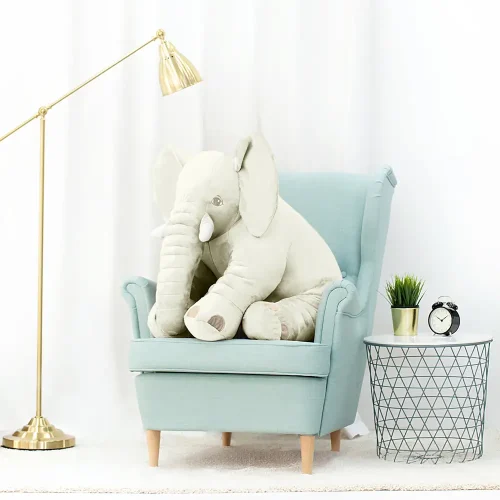 Teddyway Hogo Plush Elephant, Soft Toy, 70 Cm, 27 Inches, 2.3 Feet, Grey - Teddyway