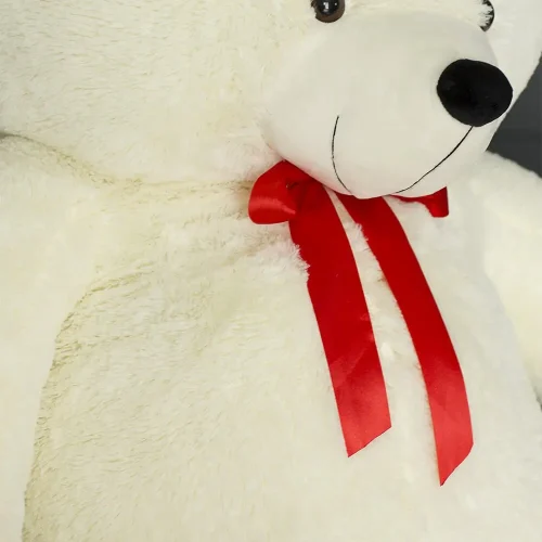 Teddyway Nomo Big Plush Teddy Bear Giant XXL, Soft Toy, 160 Cm, 63 Inches, 5.2 Feet, White - Teddyway