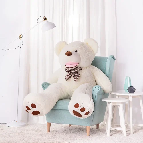 Teddyway Bobo Big Plush Teddy Bear Giant XXL, Soft Toy, 100 Cm, 39 Inches, 3.3 Feet, Light Brown - Teddyway