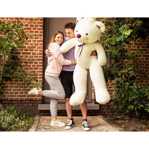 Teddyway Toto Big Plush Teddy Bear Giant XXL, Soft Toy, 130 Cm, 51 Inches, 4.3 Feet, White - Teddyway