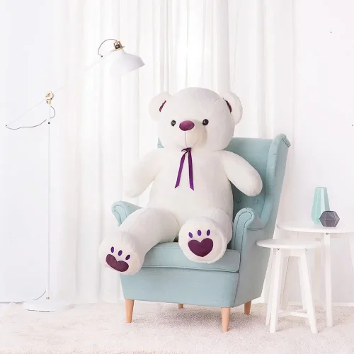 Big Plush Teddy Bear, Soft Toy, 100 Cm, 39 Inches, 3.3 Feet, Light Brown, Toto - Teddyway