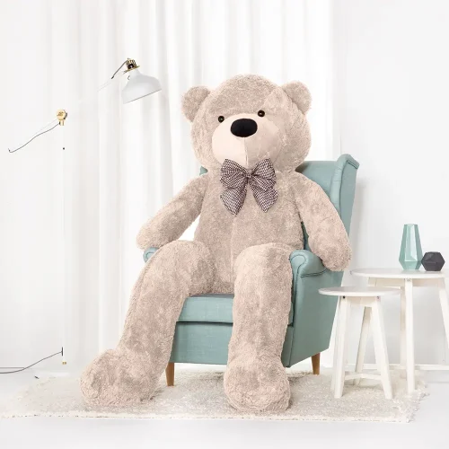Teddyway Popo Big Plush Teddy Bear Giant XXL, Soft Toy, 100 Cm, 39 Inches, 3.3 Feet, Light Brown - Teddyway