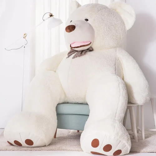 Teddyway Bobo Big Plush Teddy Bear Giant XXL, Soft Toy, 100 Cm, 39 Inches, 3.3 Feet, Light Brown - Teddyway