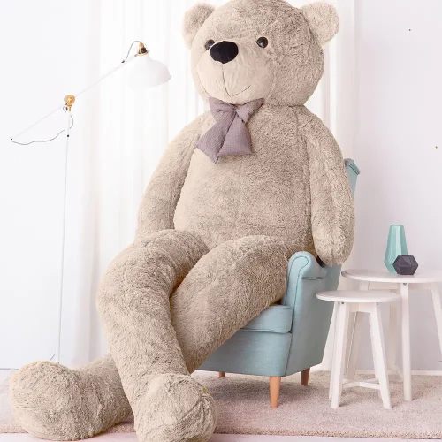 Teddyway Popo Big Plush Teddy Bear Giant XXL, Soft Toy, 100 Cm, 39 Inches, 3.3 Feet, Light Brown - Teddyway