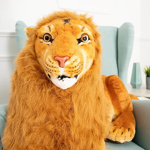 Teddyway Levo Big Plush Lion Giant XXL, Soft Toy, 130 Cm, 51 Inches, 4.3 Feet, Yellow - Teddyway