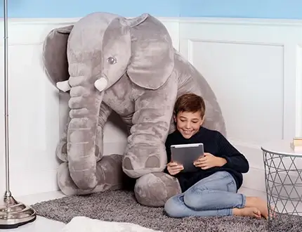 Large stuffed elephants