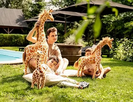 Large stuffed giraffes