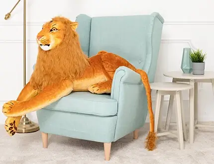 Large stuffed lions