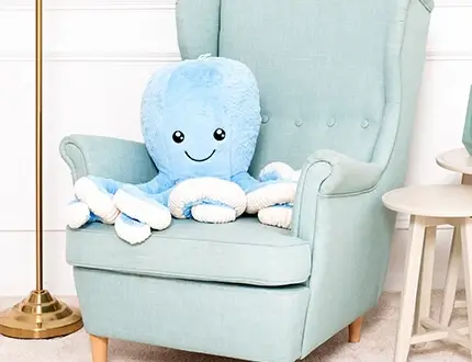 Large stuffed octopuses