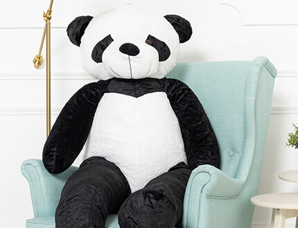 Large stuffed pandas
